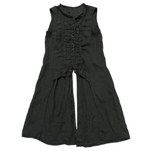 Industrial Euro Linen Hook & Eye Long Flowy Top